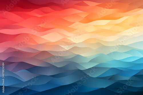 Abstract wavy gradient from blue to orange colors