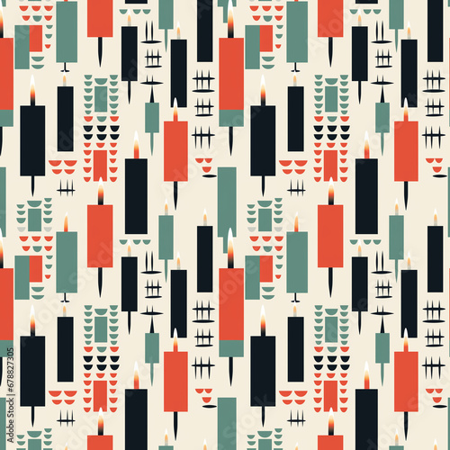 Bauhaus orange and black Candles 2K