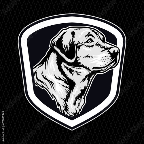 labrador retiever dog vector logo photo