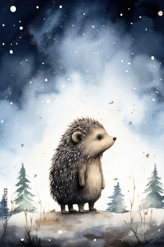 Obraz premium Igel Zeichnung