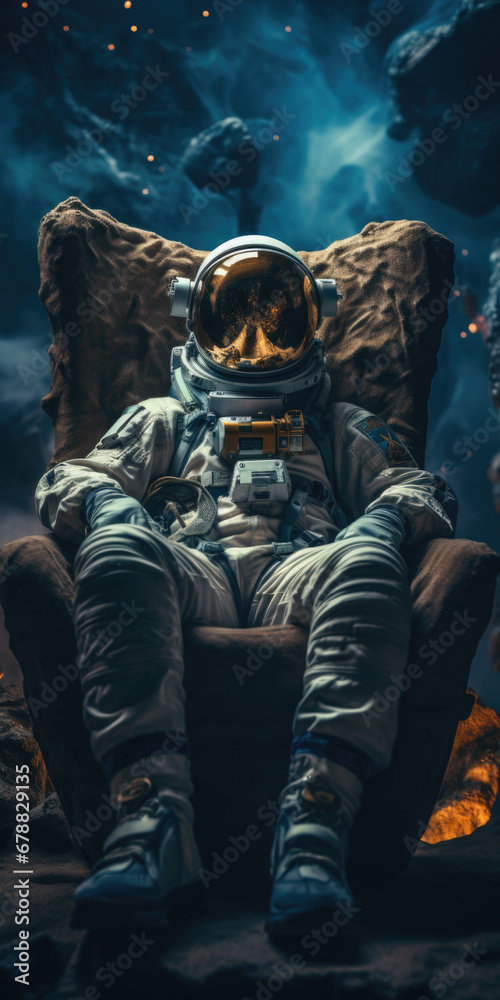 Astronaut verloren und düster
