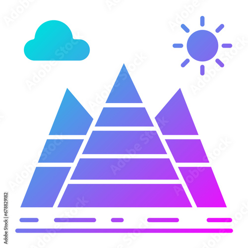 Pyramid Landscape Icon