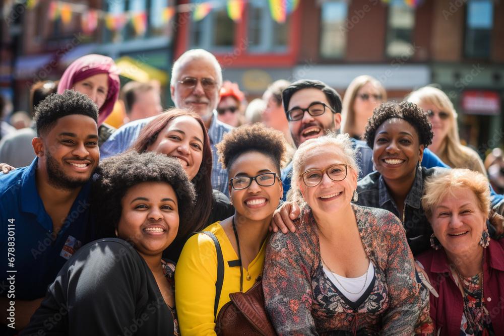 Community Unity: A Diverse Group of People Coming Together in a Community Event Community Unity: A Diverse Group of People Coming Together in a Community Event