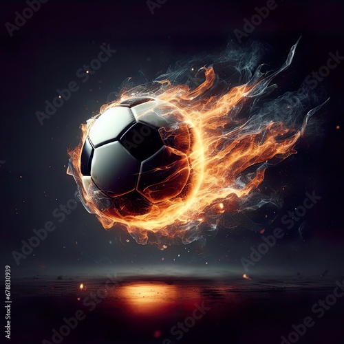 soccer ball with fire © Franco di Giacomo