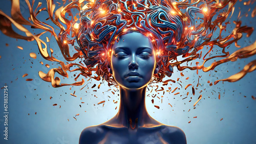 Digital Artwork of Human Mental Energy