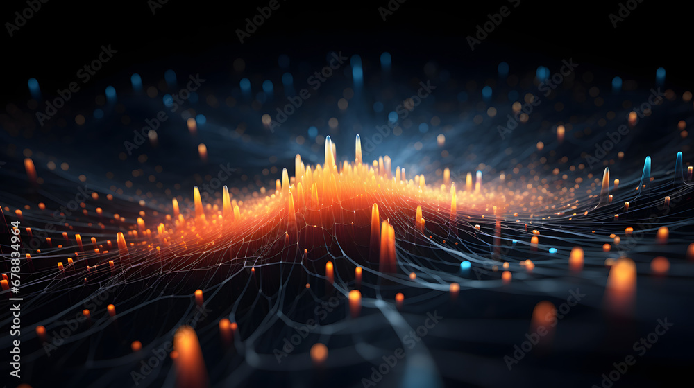 Abstract visualization of quantum computing Abstract visualization of quantum computing