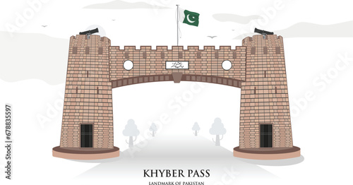 Khyber pass detailed illustration pakistan khyber pass landmark photo