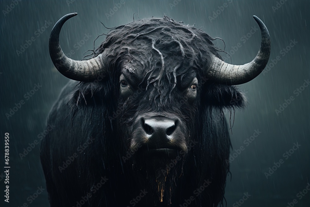 Naklejka premium A majestic bison. Great for photos of wildlife, national parks, nature, conservation, great plains and more.