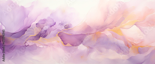 Líquido abstracto fondo - Alcohol ink tinta, fluido, - Oro elegante, blanco, morado, dorado, púrpura photo