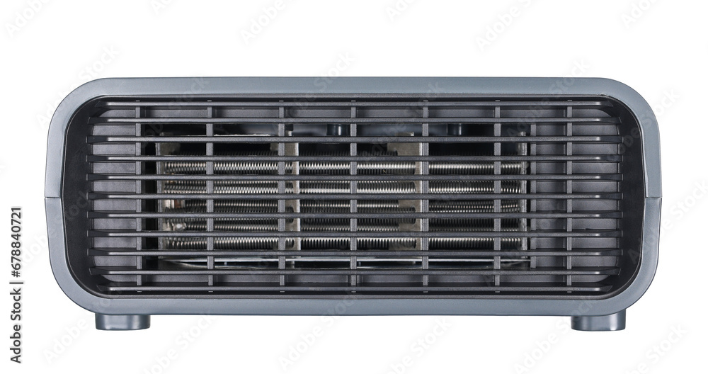 Electric heater isolated on white, clipping path, side view Electric heater isolated on white, clipping path, side view
