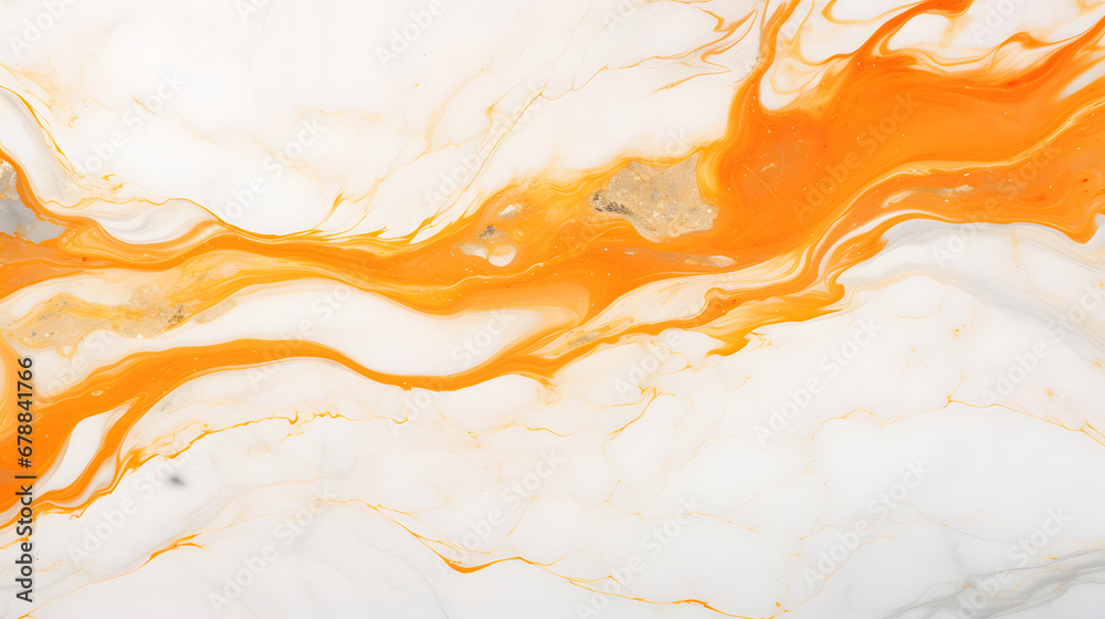 Marble ink colorful. Orange marble pattern texture abstract background generativ ai