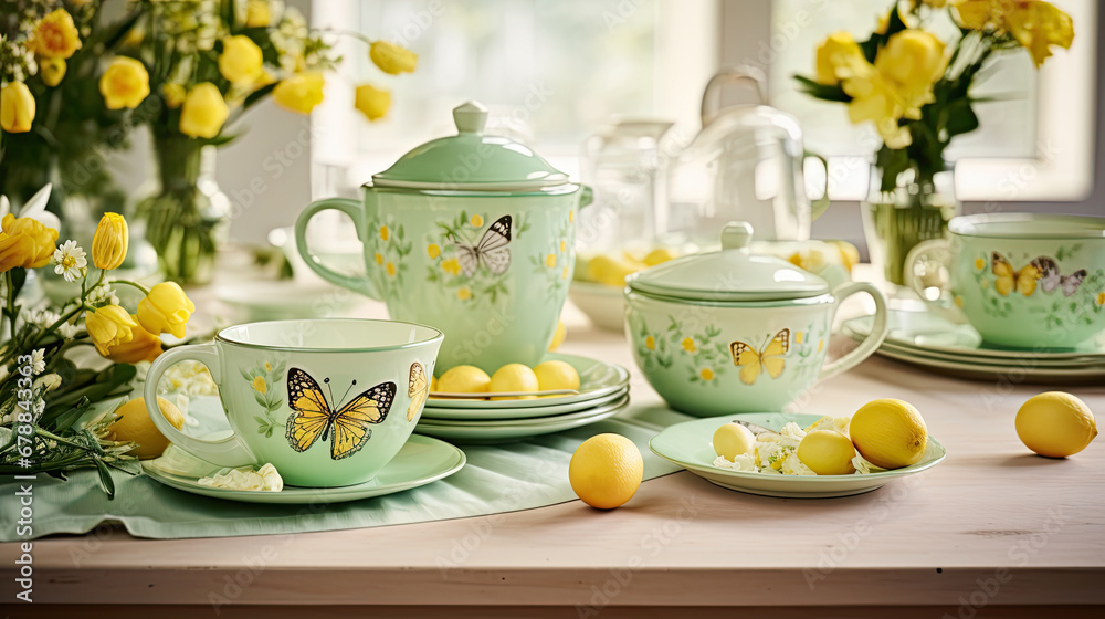 Spring Tea Party Elegance with Floral Porcelain Set Spring Tea Party Elegance with Floral Porcelain Set