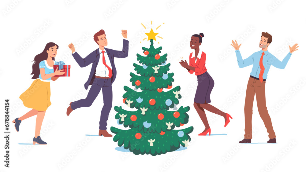 Business, office people celebrating New Year Day Business, office people celebrating New Year Day