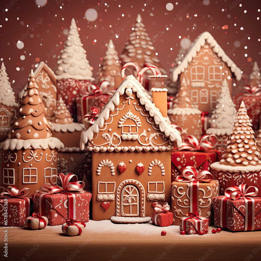 Christmas Cookie and Gingerbread Background