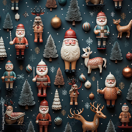 Obraz na płótnie Christmas Cookie and Gingerbread Background w salonie