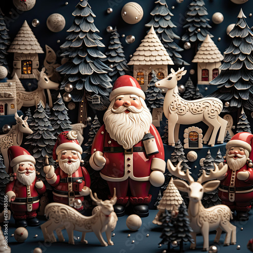 Obraz na płótnie Christmas Cookie and Gingerbread Background w salonie