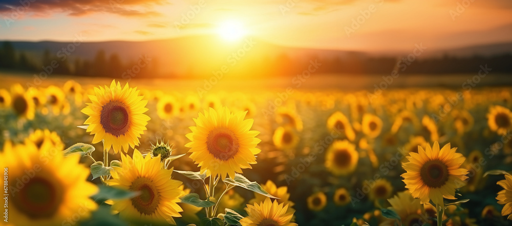 Obraz premium field of sunflowers