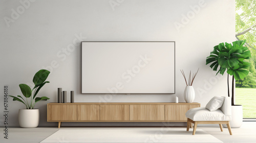 Television Blank Flat Screen Mockup Interior Design