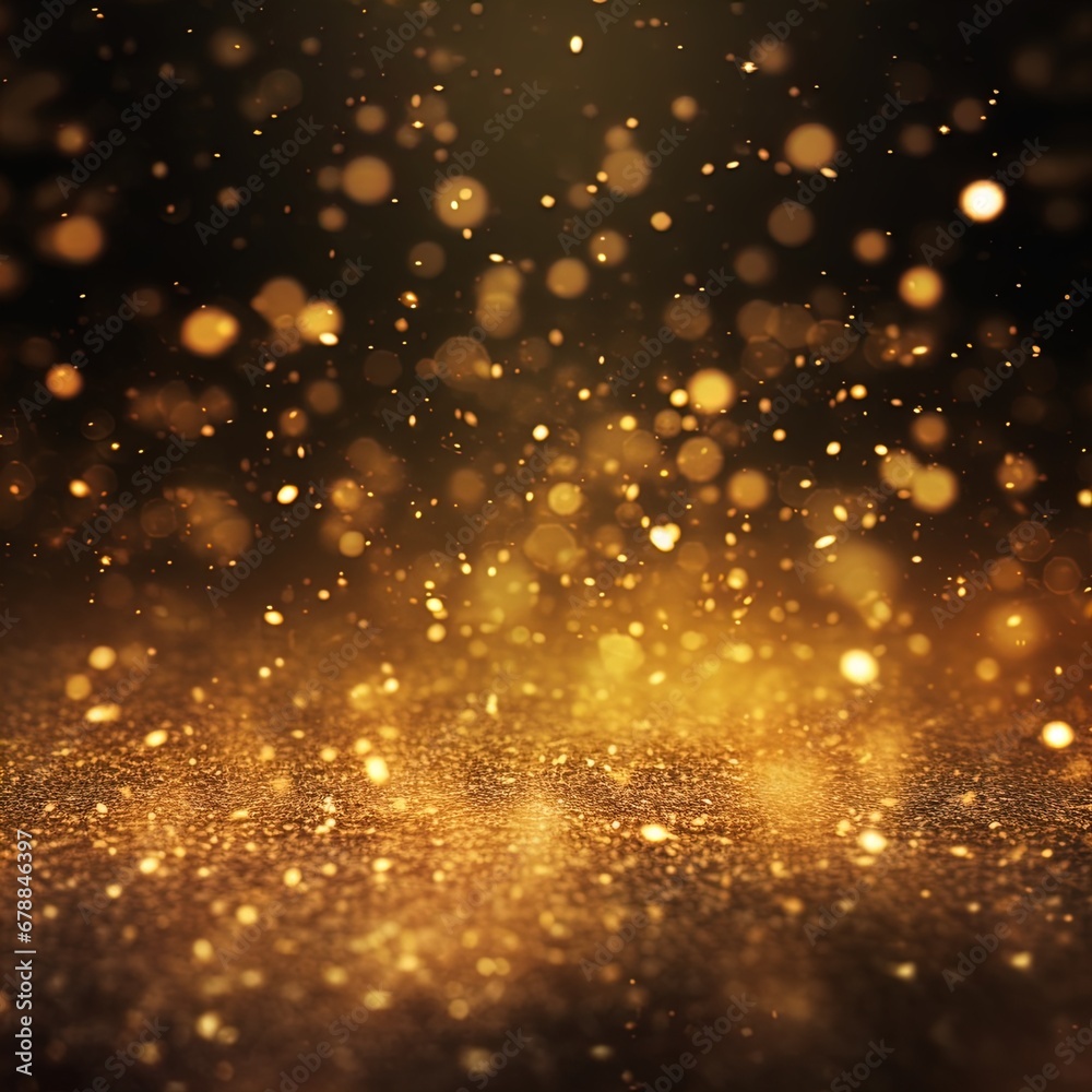 An explosion of golden glitter with depth of field and bokeh. Great for backgrounds, presentations, posters, overlays, invites, greeting cards and more. 