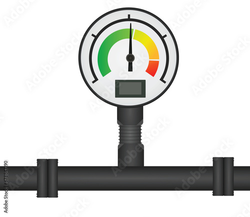 Pressure gauge isolated. vector illustration