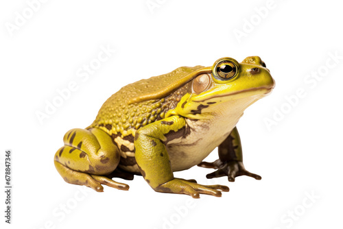 A bullfrog isolated on a transparent background.