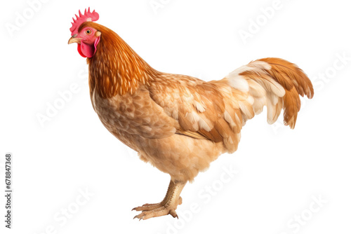 A chicken isolated on a transparent background.