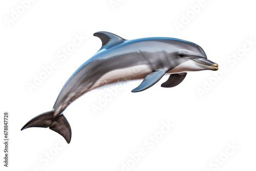 A dolphin jumping isolated on transparent background. © tong2530