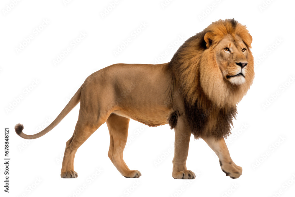 A Lion isolated on a transparent background.