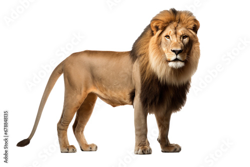A Lion isolated on a transparent background.