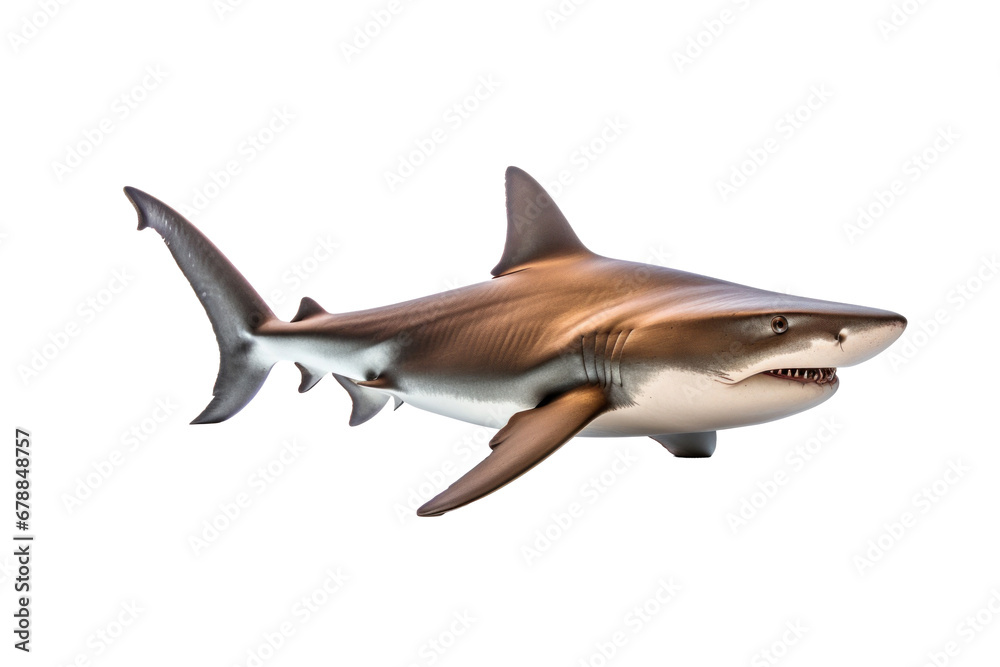 Fototapeta premium A Shark isolated on a transparent background.