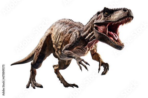 A Tyrannosaurus Rex or T-rex isolated on a transparent background. © tong2530