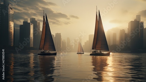Sailboat on the water. Great for stories of maritime adventure, the ocean, sailing, cruising, leisure, luxury and more. 