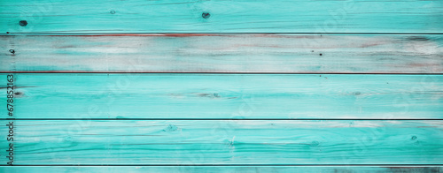 Texture of horizontal turquoise boards. Background with space for your text