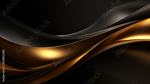 Gold and Dark 3D abstract background