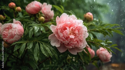 Bouquet of peonies. Beautiful Peonies. Springtime Concept. Mothers Day Concept with a Copy Space. Valentine's Day.