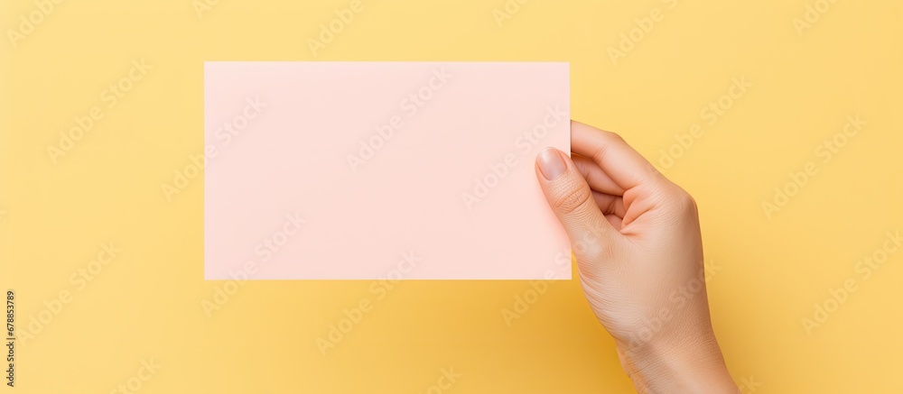 office a person is holding a note a paper memo with adhesive isolated against a plain background containing important information to be posted for communication and human memory - obrazy, fototapety, plakaty 