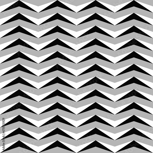 Zigzag lines. Jagged stripes. Seamless surface pattern design with triangular waves ornament. Repeated chevrons wallpaper. Digital paper for page fills, web designing, textile print. Vector art.