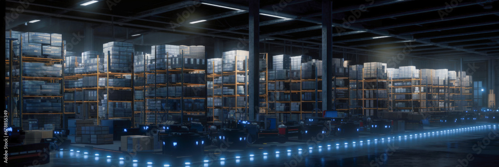 Modern industrial factory for the production of components. Machinery, interior and equipment of the production hall - Generative AI Modern industrial factory for the production of components. Machinery, interior and equipment of the production hall - Generative AI