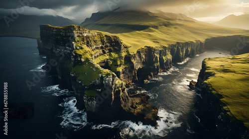 Majestic Faroe Islands Landscape. Generative ai