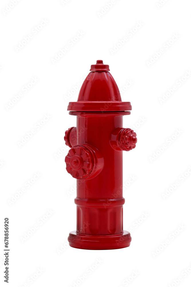 red fire hydrant in various poses on cropped background red fire hydrant in various poses on cropped background