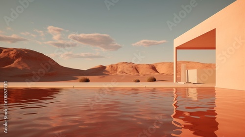 Swimming pool in a desert l...