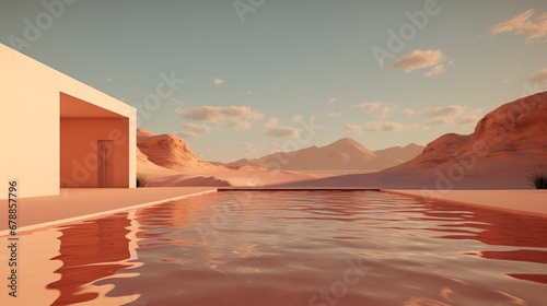 Swimming pool in a desert l...