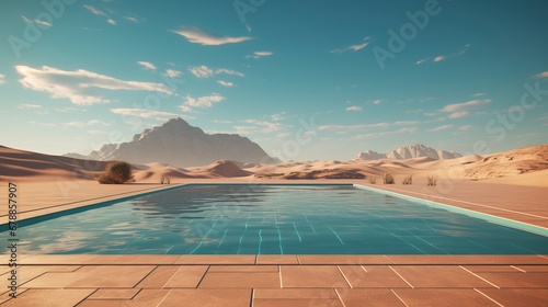 Swimming pool in a desert l...