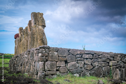 moais in Tongariki, Rapa Nui, Easter Island