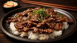 Beef bulgogi with steamed rice