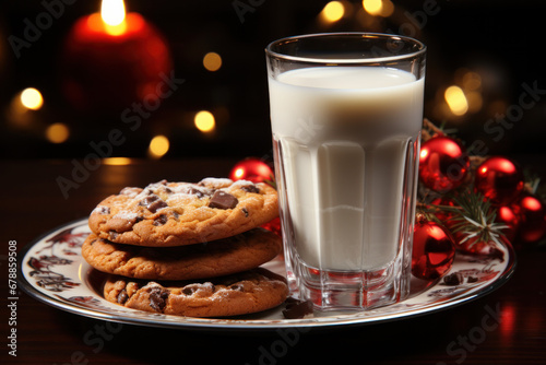 christmas cookies and milk