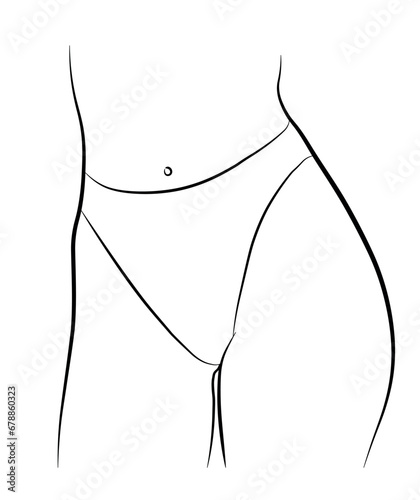 illustration of a person in bikini