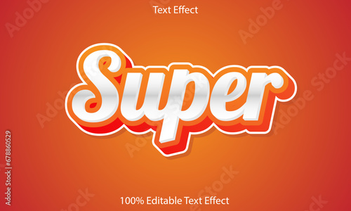 Super text effect in 3d
