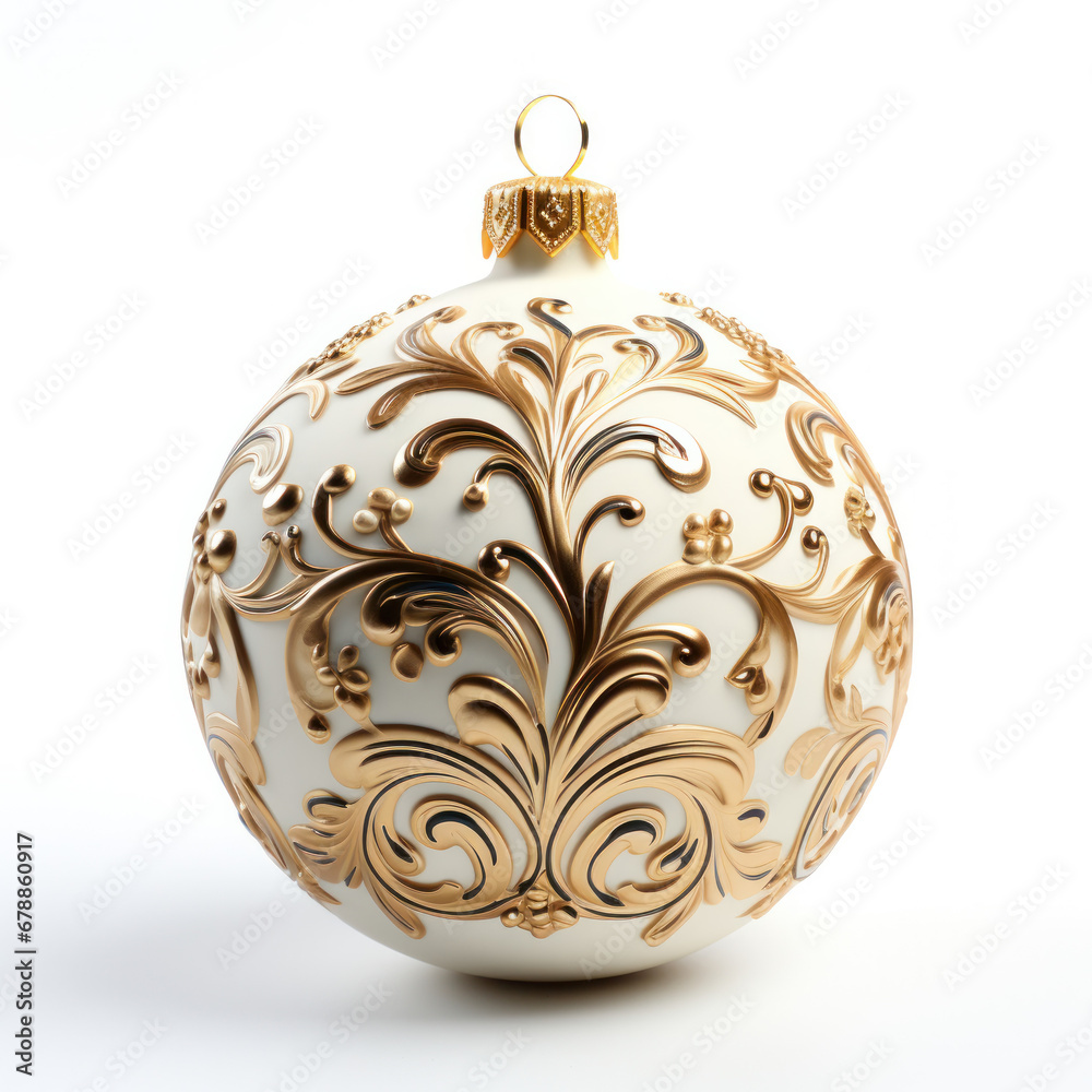 Fototapeta premium christmas ball isolated on white