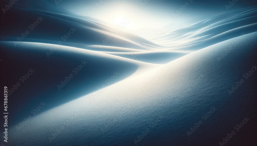 Serene Snowscape at Sunrise